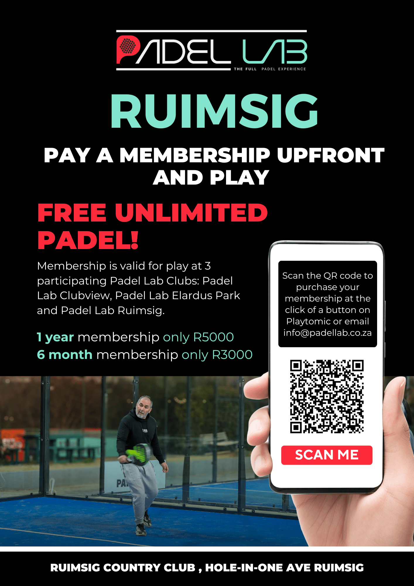 Padel Lab Ruimsig Membership